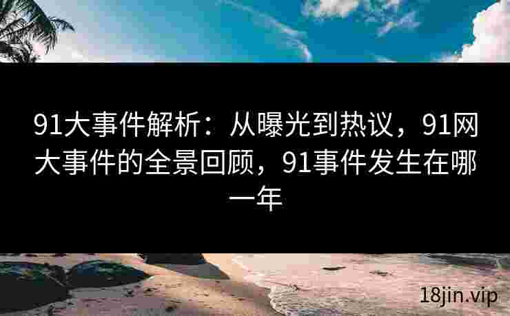 91大事件解析：从曝光到热议，91网大事件的全景回顾，91事件发生在哪一年