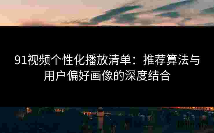 91视频个性化播放清单：推荐算法与用户偏好画像的深度结合